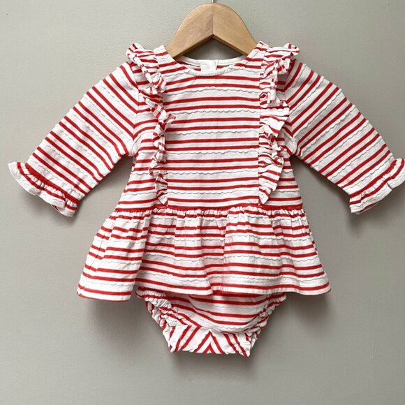 Janie & Jack Striped Ruffle Dress - Picture 1 of 8